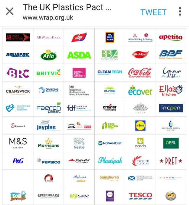 2minuteHQ's tweet photo. Here’s the list. Plus Unilever UK &amp; Waitrose.
100% of plastic packaging to be reusable, recyclable or compostable.
70% of plastic packaging effectively recycled or composted.
30% average recycled content across all plastic packaging.
By 2025 ( no @McDonalds ) https://t.co/d0VO3VlONZ