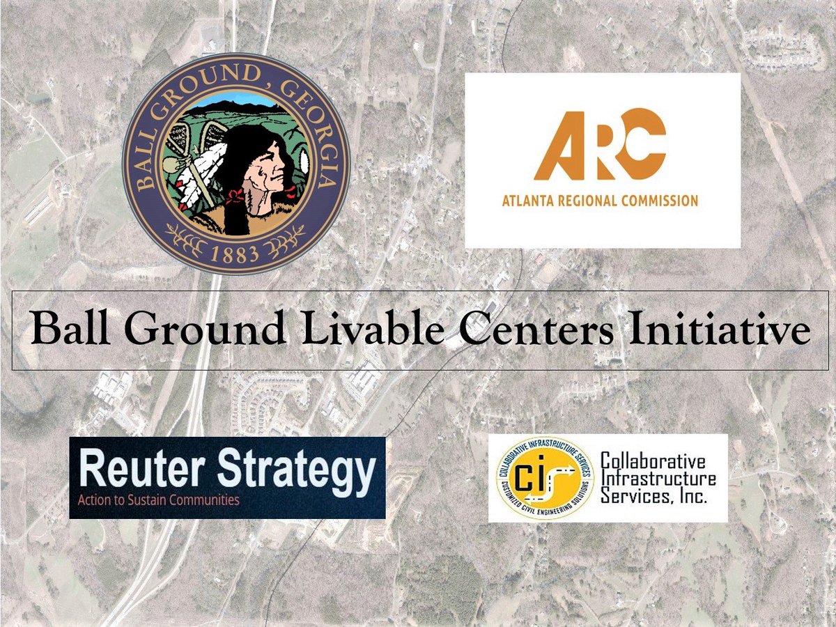 All residents and business owners in Ball Ground are invited to attend the third Livable Center Initiative public meeting on April 26, 2018 at 6:00 p.m. at City Hall. The study will provide  guidance to the city for growth and improvements in the study area.