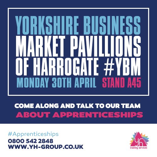 YHTrainingYork's tweet photo. We are excited to be attending the @YorkshireBizMkt , on 30th April, at @pavsharrogate.
We will be there from 10AM until 4PM.

We look forward to seeing some of you there!

#ybm18 #YHTraining #Yorkshire https://t.co/mGDakVKkIB