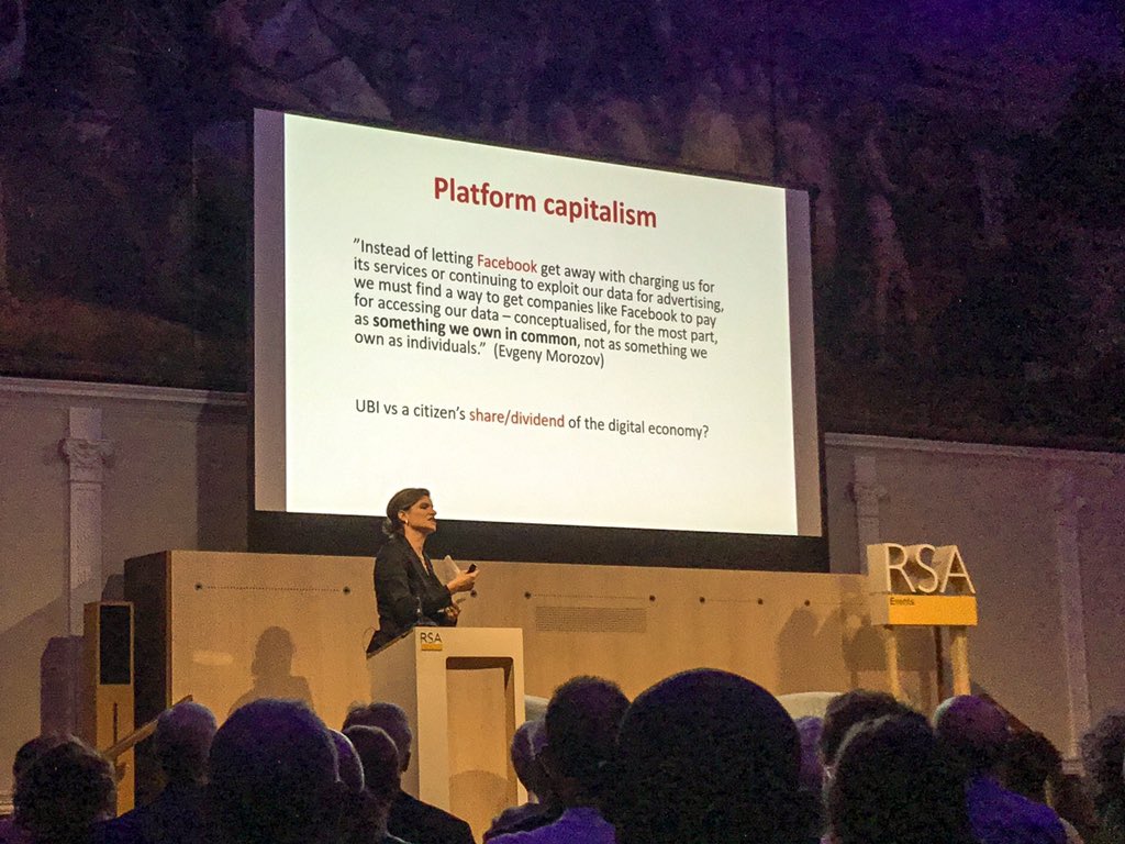 IIPP_UCL's tweet photo. Yesterday #Facebook announced increased quarterly earnings despite controversy in the way it shared #data in Cambridge Analytica #privacy scandal.
@MazzucatoM quotes @evgenymorozov on collective bargaining for ownership in #digital economy
#RSAvalue https://t.co/1N6ztrBDsa