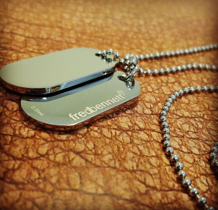 FredBennettMen's tweet photo. Complete your look with our stainless steel dog tags.

Buy from @JoshuaJamesJJJ 

#fredbennett #mensjewellery #mensstyle #menswear #mensaccessories  #stainlesssteel #realleather #wristware #neckware #armcandy #watches #mavericks https://t.co/kFUAQ6avqP