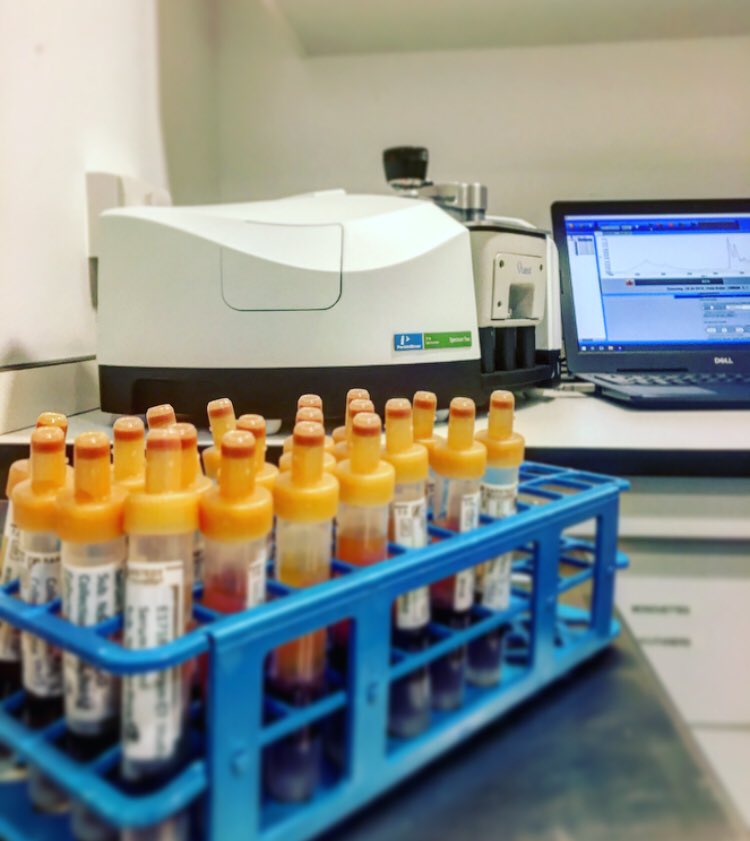 Another big day for @clinspecdx! The first prospective blood samples straight from the clinic and undergoing the Triage ID test. 

@ChemistryBaker @MGHmed @palmerchem @PerkinElmer 

#BrainTumourResearch #ClinicalTranslation #InfraredSpectroscopy #EarlyDiagnosis