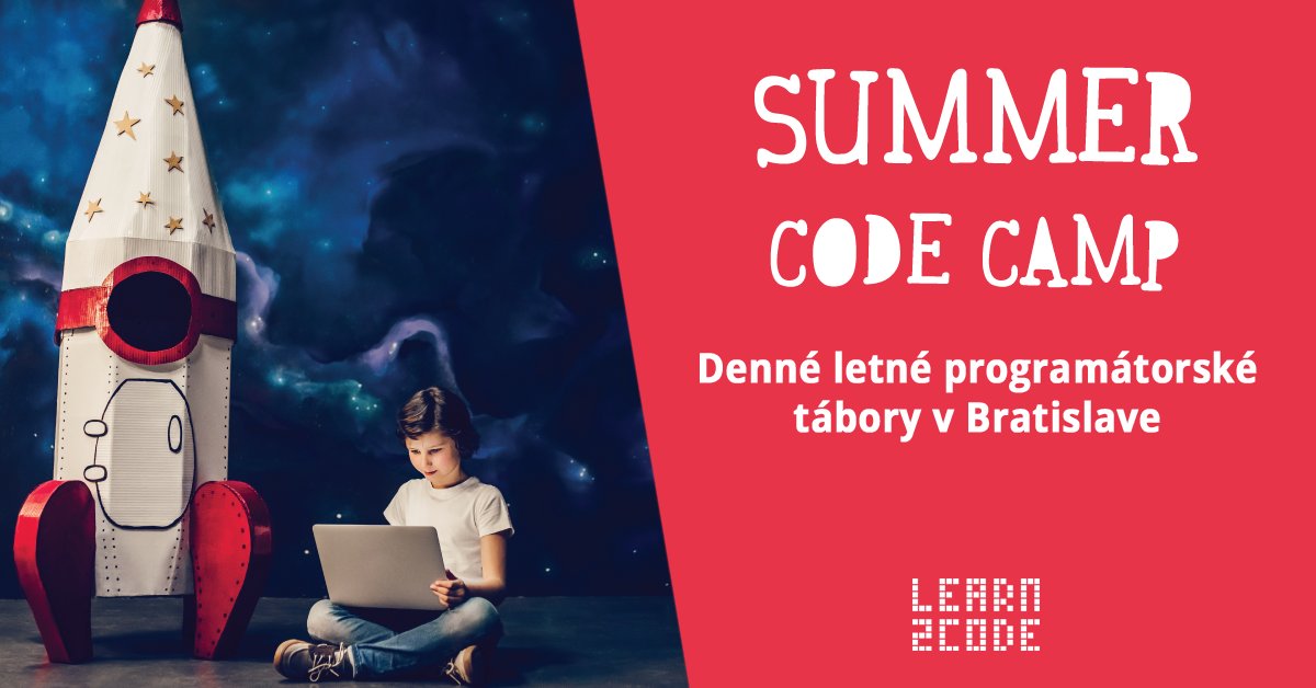 skillmea_sk's tweet image. Denné letné programátorské tábory aj tento rok v Bratislave. Prihlasujte svoje ratolesti na learn2code.sk/tabory a vyberte si termín, ktorý vám najviac vyhovuje :)
#summer #codecamp #Bratislava
