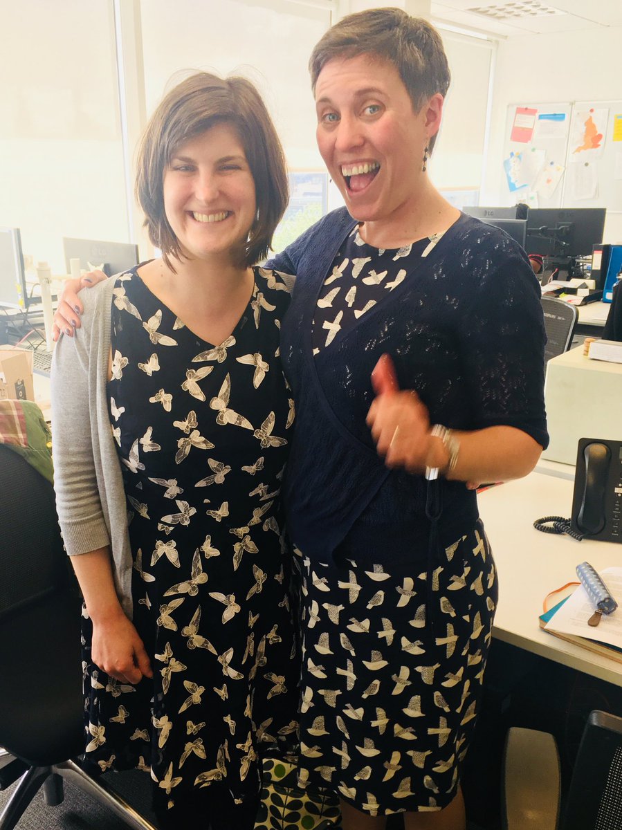 ClogsM's tweet image. When your best work buds coordinate outfits to keep you amused 😊#workmates #summerprints @TheCCT
