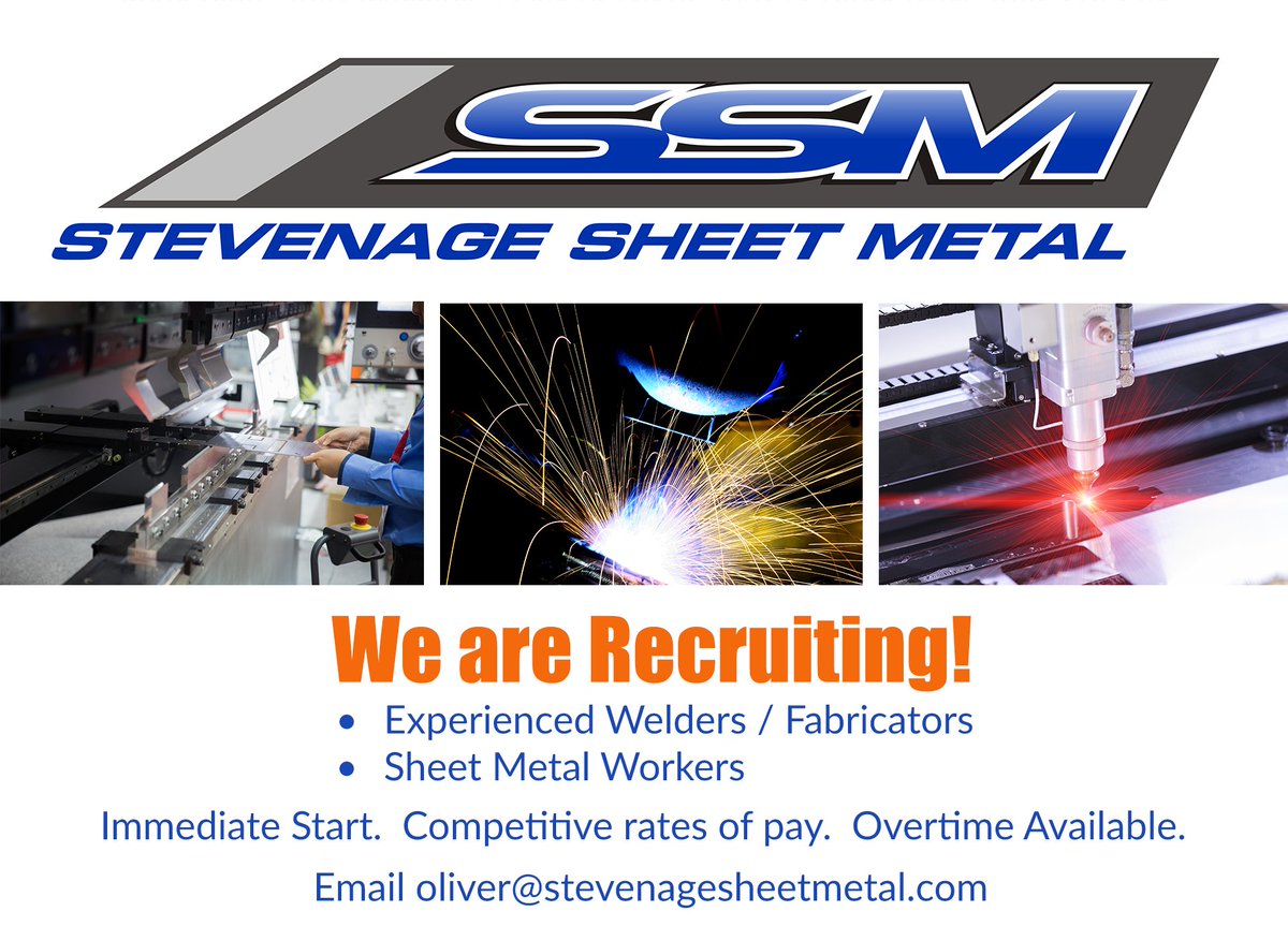 Stevenage_Sheet's tweet image. #Jobs #Hertfordshire #Careers #England #recruitment #Letchworth #Bedford #Luton #Hitchin #Cambridge #jobseeker #Bedfordshire #Cambridgeshire For more information, please visit us at stevenagesheetmetal.com or email us.
