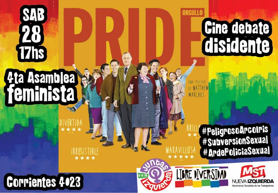 marianorosa2012's tweet photo. #PrimeroDeMayo este sábado debatimos y nos organizamos para intervenir en una semana de intensa actividad internacionalista. Proyectamos una película increíble, por emotiva y profunda políticamente. La huelga minera de 1984 contra Thatcher y la solidaridad LGBT @Ale_Bodart https://t.co/O706jdCN0y