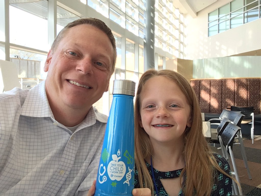 TroyTeague's tweet photo. #TakeYourChildToWorkDay @CernerCareers today...lots to do...scavenger hunt, lego club, robotics, Healthe Fitness...she has a full schedule https://t.co/OhZr5XKT2f