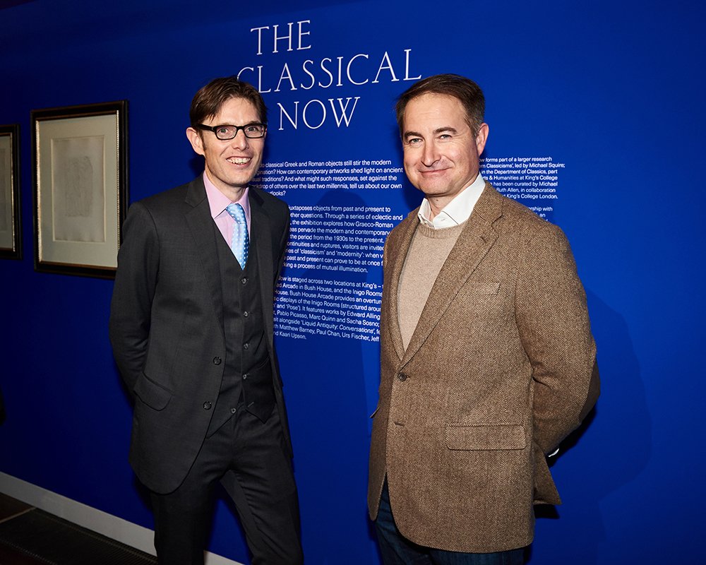 CulturalKings's tweet photo. Have you visited #TheClassicalNow at @KingsCollegeLon's #InigoRooms & #BushHouse yet? Curator Michael Squire recently spoke to collector Christian Levett of @MACMougins for @Sothebys about the exhibition. Read it here: https://t.co/plyrfqbHN8 Ends this Saturday #MuseumWeek2018 https://t.co/OvvATRo6yK