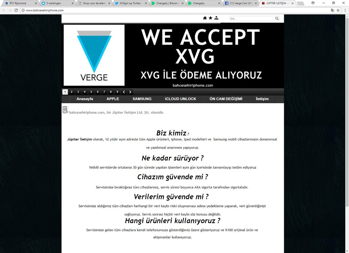 cryptocees's tweet photo. Welcome https://t.co/gW7Uo8apYb to our growing family.

Glad to have Turkish vendors on board, hope many more will follow.

$XVG #XVG #Vergefam @vergecurrency https://t.co/UJ4VbPxfJK