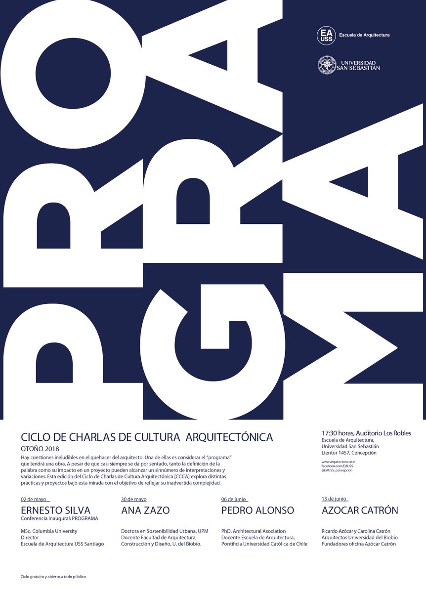 Próxima semana empieza el ciclo de Cultura Arquitectónica! <a href="/dosterciosedit/">Dostercios Editorial</a>