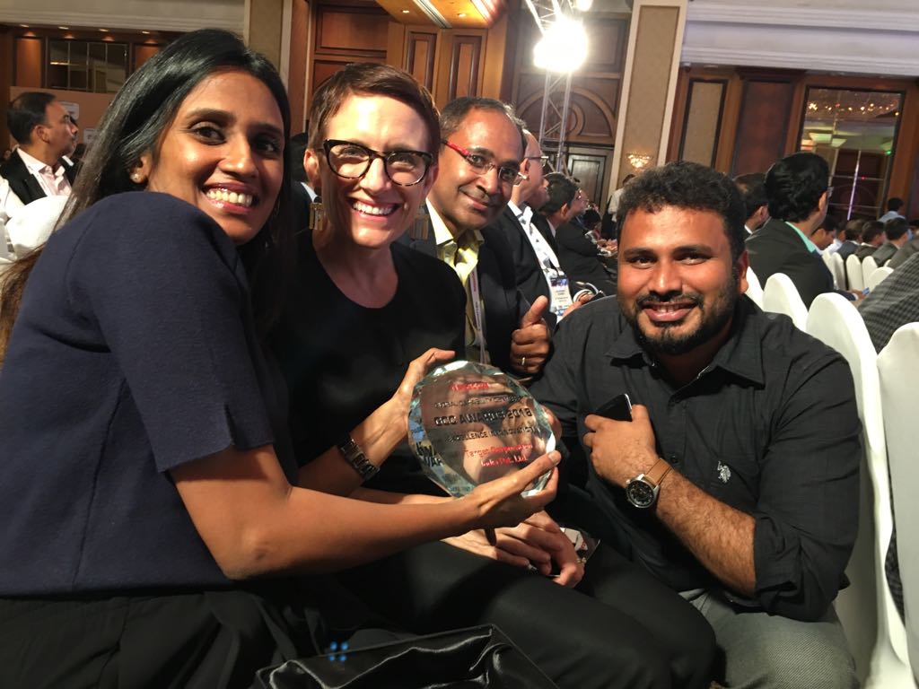 TeamTargetIndia's tweet photo. We just received the Nasscom GCC award 2018 award for innovation at the GCC Summit for our work on CGI! #NasscomGCC #nasscom @NasscomEvents @nasscom https://t.co/iTL8jzjGuF