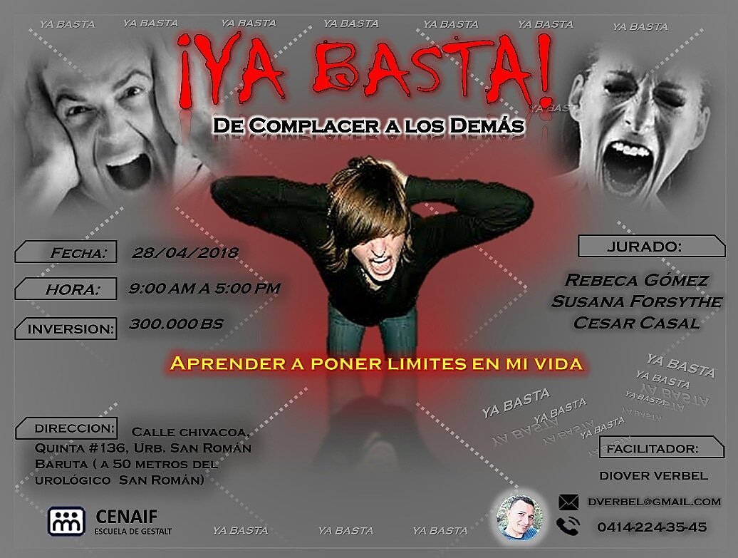SagasuEquilibr1's tweet photo. Sólo 3 cupos disponibles, apúrate a reservar... explora cómo están los límites en tu vida #Gestalt #Cenaif #taller #vivencial #limites https://t.co/9dvtjkn7Kz