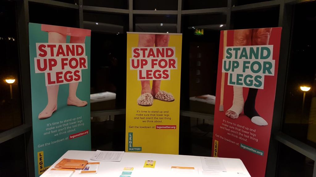 gardamed's tweet photo. It does what it says on the banner...#LegsMatter! Lets all stand up for legs and raise #Awareness for #infectionprevention #WoundCare #LegUlcers. A fantastic 2 day event from @TVSUK. Great to meet so many knowledgeable #TissueViability #Nurses #TVS2018! https://t.co/oJ97LuhRrj