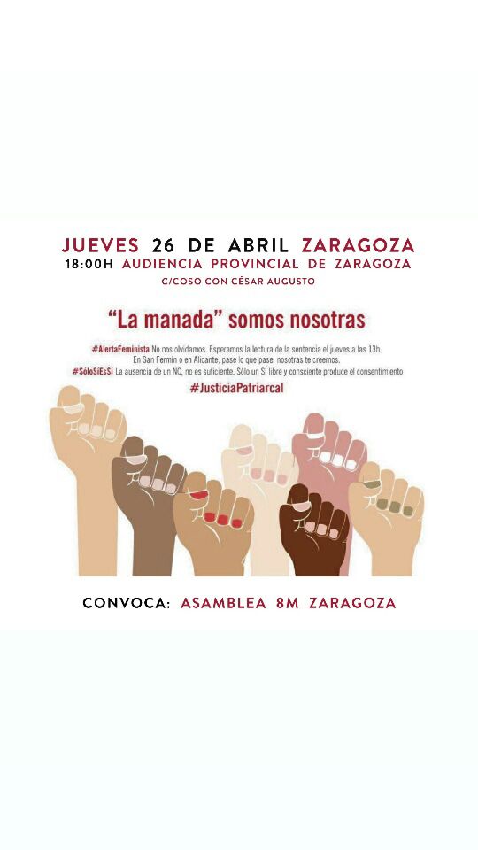 feminismomc's tweet photo. HOY EN ZARAGOZA
#JusticiaPatriarcal https://t.co/hIksxB1MFs