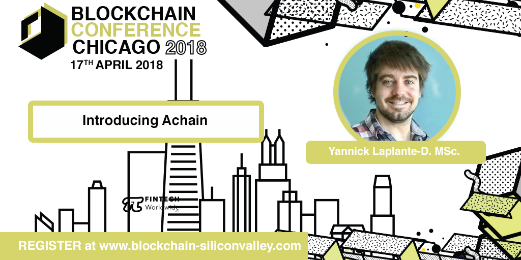 FINTECHTVglobal's tweet photo. Delighted to have @YLaplanteD of @AchainOfficial with us at #BlockchainChicago tomorrow. #SmartContracts #ICOs #Blockchain

Last minute tickets available at https://t.co/Zjhmwrzw8D Use code SOCIAL for 20% discount! https://t.co/bcAYgdQy6Q