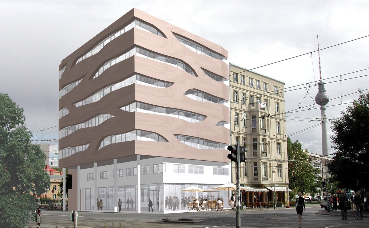 WatershedArchi's tweet photo. Linienstrasse #YouthHostal #CopperFacade https://t.co/thTG83Xfu6