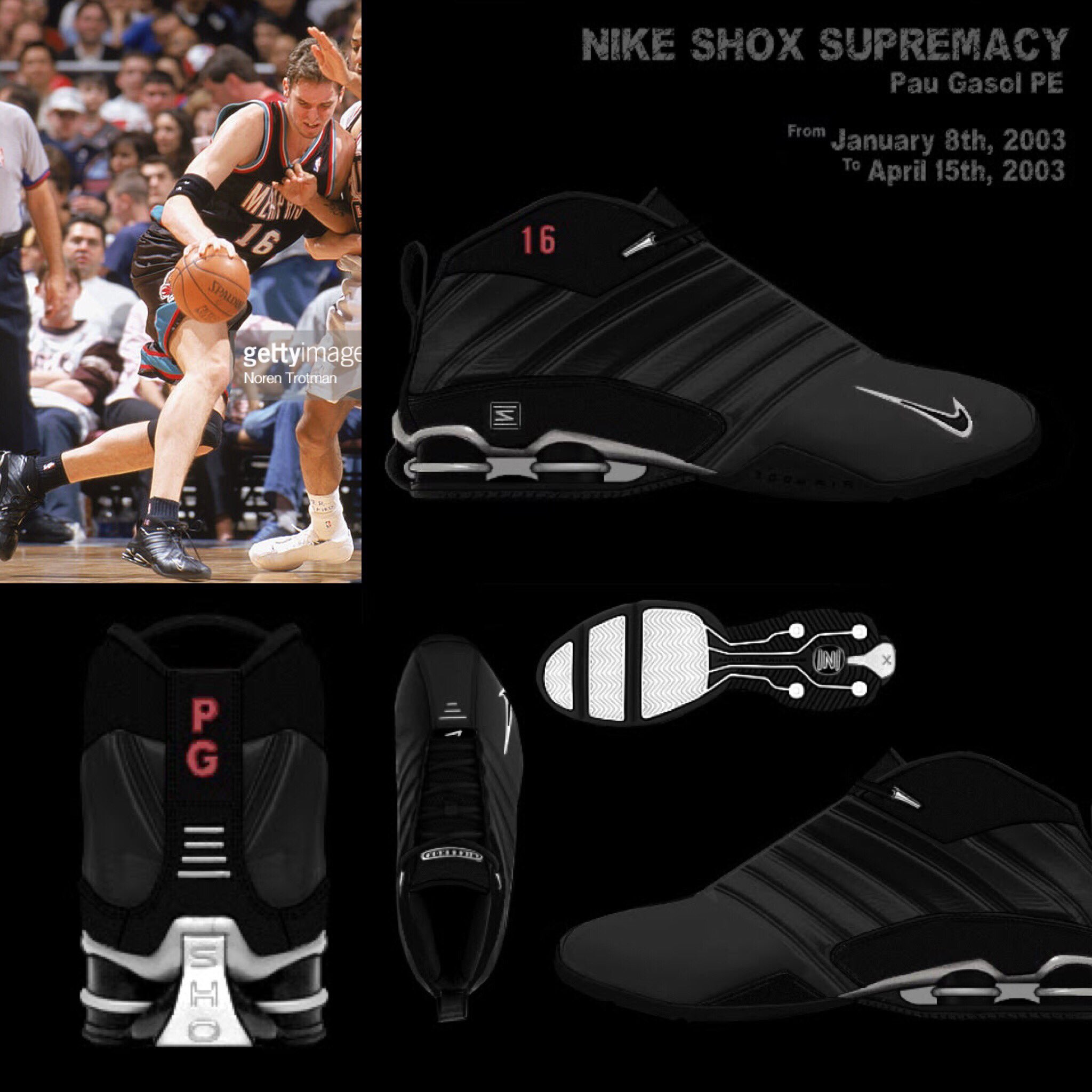 Advertencia Leo un libro abeja LA ZAPATIPEDIA on Twitter: "Las zapatillas de @paugasol en su carrera año a  año.... Completamos 2002-03 con las Nike Shox Supremacy  https://t.co/NngTNeMr0R… #nike #nikepe #nba #baloncesto #TiempoDePlayoffs  #memphis #shoes #sneakers https://t.co ...