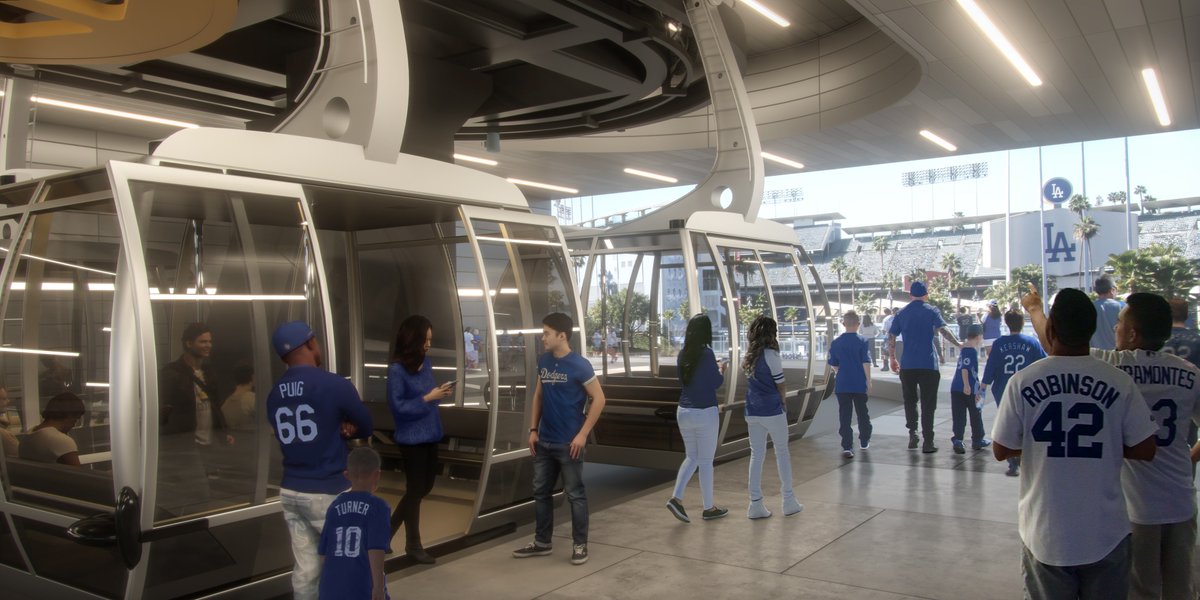 Here’s the first look at renderings of the proposed gondola that could take fans from Union Station straight to <a href="/Dodgers/">Los Angeles Dodgers</a> Stadium.