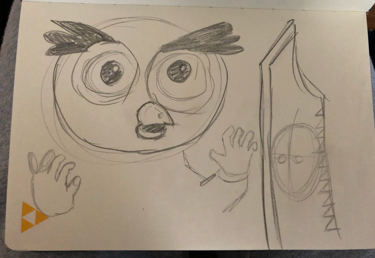 Terroriser's tweet photo. Soon I’ll draw my own thumbnails! This is the rough sketch of today’s thumbnail. I miss drawing. The face in the knife will be my reflection! Hope you enjoy today’s Gun Game video :) https://t.co/U4N2jkdF4t