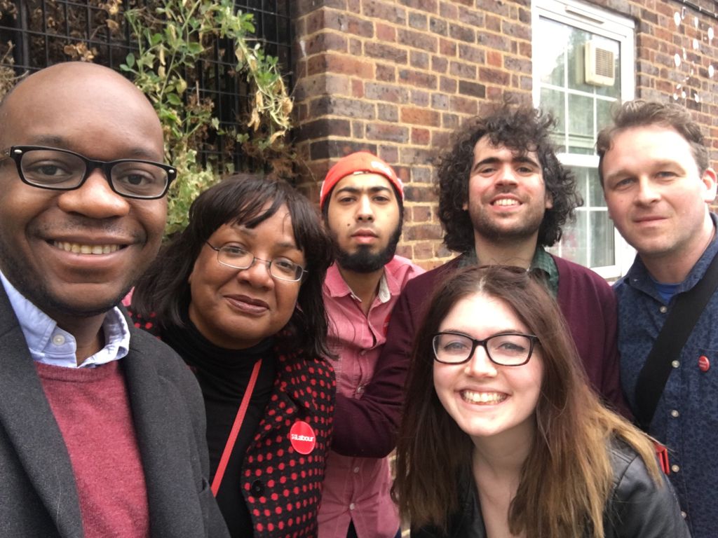 HackneyAbbott's tweet photo. Campaigning in Cazenove ward Hackney @CazenoveLaura @SamPallis @carowoodley @ajcmcmahon #LabourDoorstep https://t.co/USLQ2K4VfM