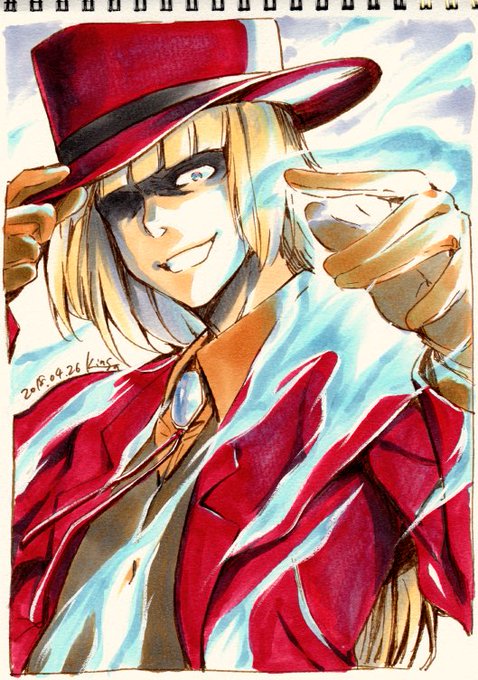 深夜にアナログラクガキ(49)
空の境界のコルネリウス・アルバ。
FGOにらっきょコラボが復刻された時、描かなきゃいけない気がしてたので。こんなにアルバ描いた人は中々いないでしょ…。 