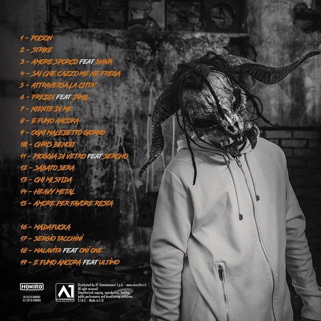Honiro's tweet photo. Ecco la tracklist di "Ogni Maledetto Giorno - Inferno Edition", il disco di Mostro in uscita l'11 maggio!
Quale traccia vi incurisisce di più? https://t.co/DEvHLTaL5t