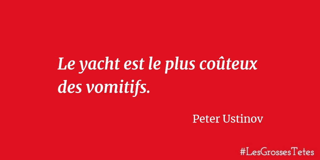 GrossesTetesRTL's tweet image. Une #citation du comédien Peter Ustinov.