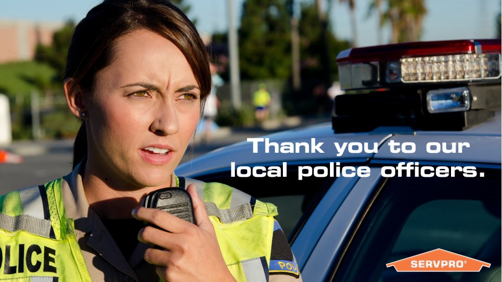 Emergency Post - SERVPRO is so grateful to work alongside first responders every day. This month we’d like to thank our local police force for keeping our community safe!