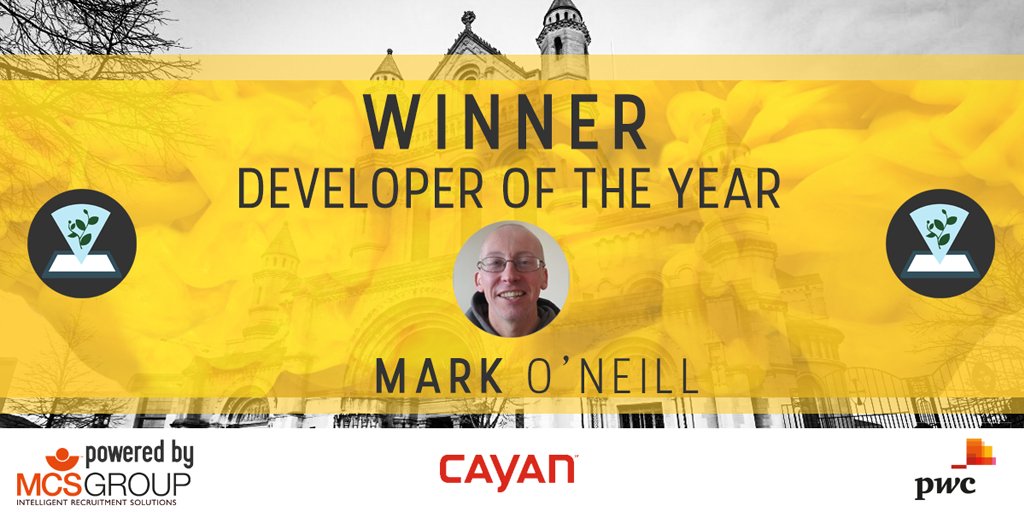 DigitalDNAHQ's tweet photo. The WINNER of 'Developer of the Year 2018' sponsored by @PwC_NI is…Mark O’Neill! CONGRATULATIONS! #DigitalDNA https://t.co/pqRNSqQBGM