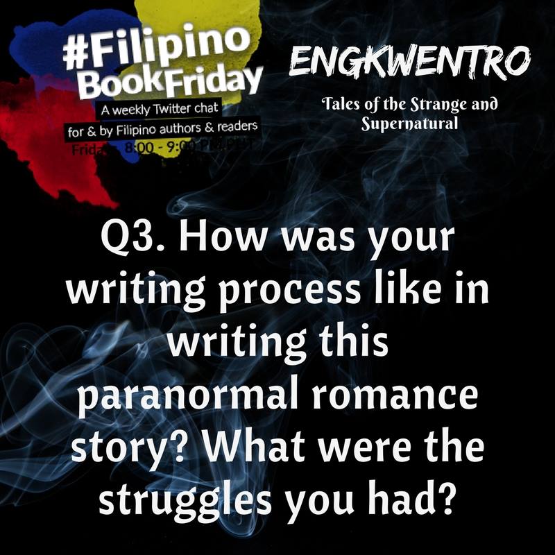 FBFChat's tweet photo. Question no. 3: Have you written a paranormal romance story before? #FilipinoBookFriday https://t.co/D9lows4iTJ