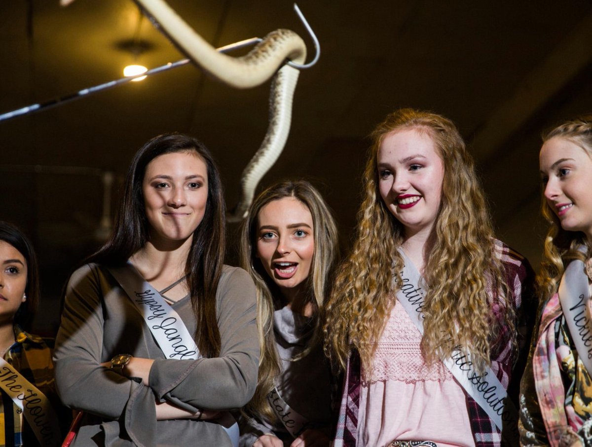 Hancock_JohnD's tweet image. For the participants in the Miss Snake Charmer pageant in Sweetwater, Texas, formal dress and talent competitions are only part of the requirement. See what we mean in the next installment of the @dallasnews Rural Royalty photo series, by @LandisImages: interactives.dallasnews.com/2017/rural-roy…