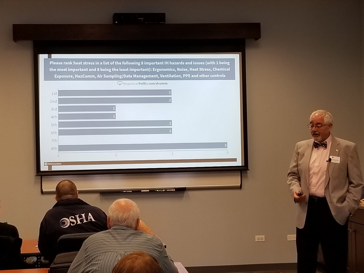 The Man, the Myth, the Legend: Dr. NEIL ZIMMERMAN giving a course on Heat Stress for the <a href="/AIHA/">AIHA</a> Chicago Section, with <a href="/PurdueAlumni/">Purdue Alumni</a> faces in the audience. Many thanks to <a href="/RaecoRents/">RAECO Rents</a> <a href="/RAECOLIC/">Raeco LIC</a> for hosting!