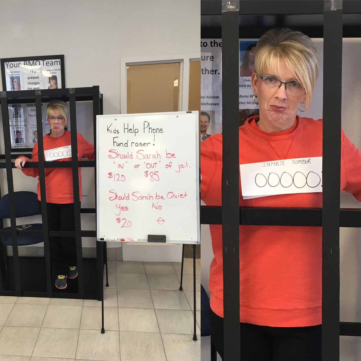 jennlhal's tweet photo. Jail or Bail in support of Kids Help Phone! Thank you to a wonderful Wallaceburg team and a special thank you to Sarah for being a super inmate. https://t.co/zURhC9wEO4