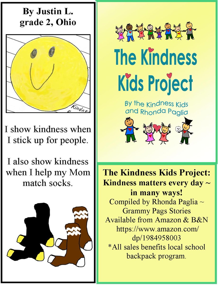 grammypags1's tweet photo. Even the smallest gesture, like helping #Mom match socks, is a way #KindnessKid, second grader, Justin, shows #kindness. TY Justin! @MayorTweeville @JazzyPuppet @magelicasvoyage @JuneBeeBaby @IAmTakingCharge
Book: https://t.co/LTDrip7oZY
Kindle: https://t.co/KiHRnCQqkl https://t.co/rXipDrNQku