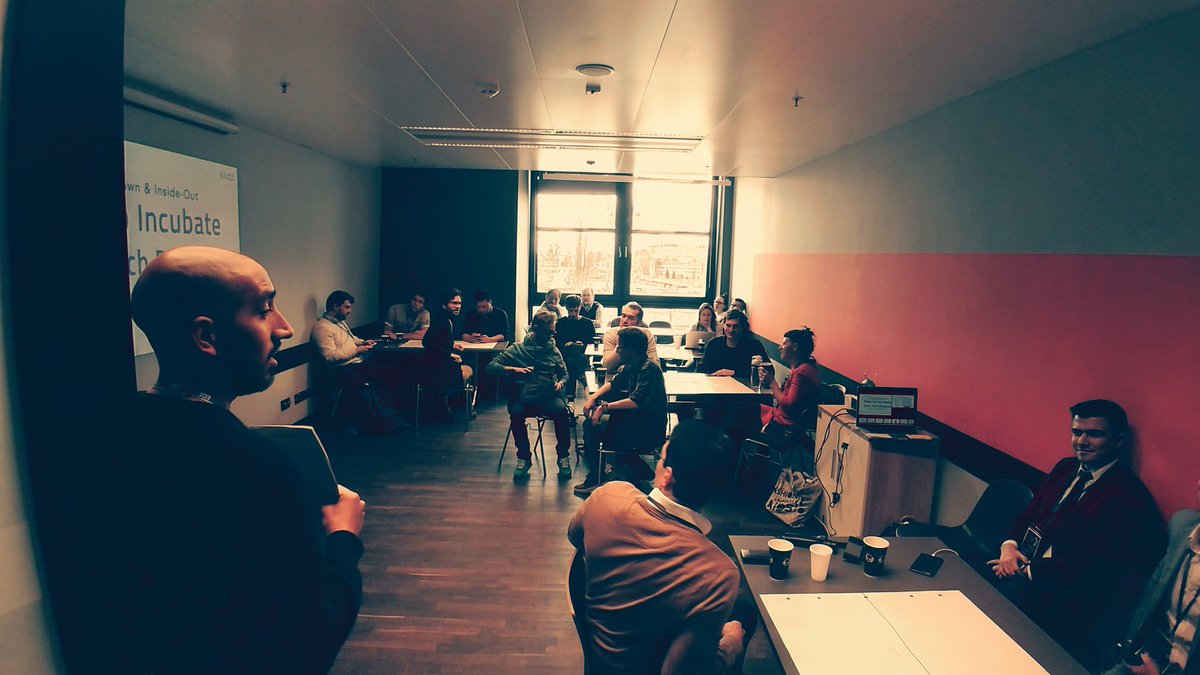 Code4Romania's tweet photo. Full house at our "upside down&amp;inside out :civic tech project incubation" workshop #PDFCEE #PDFCEE18 #code4romania #techforsocialgood https://t.co/UNr2SB7zbG