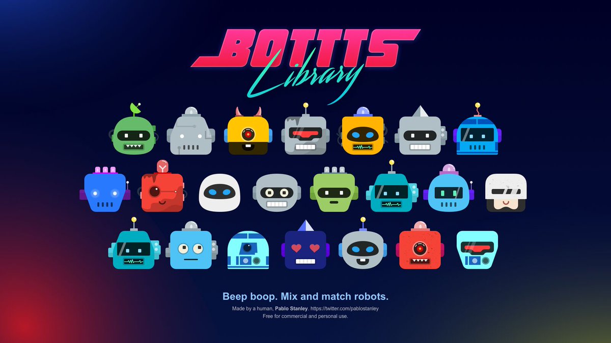 qodelabinc's tweet photo. Mix &amp; Match Robots with a Sketch library. A collection of Sketch Robots by @pablostanley @sketchapp @qode_lab
#uidesign #webdesign #Illustrations #webdev https://t.co/JHIJGrLe7N https://t.co/1sfDuwcmGv