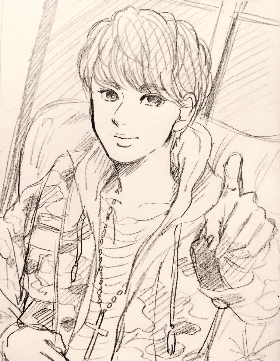 #みんなが描く中丸くんが見たいぞ大会
私の描くゆっち何故か全然笑った顔がない 