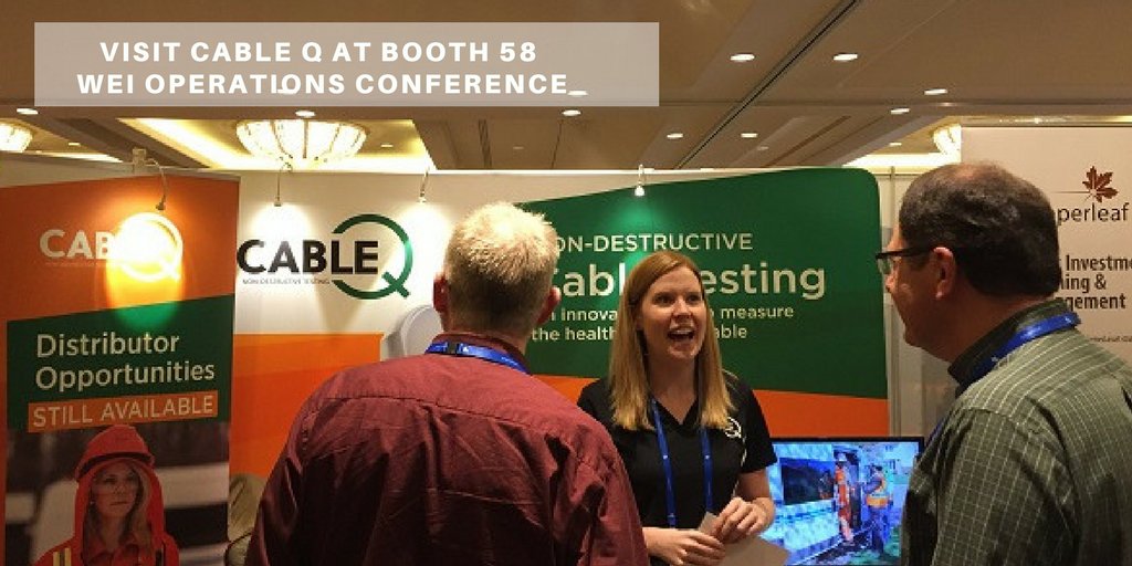 Cable_Q's tweet photo. Great turn out at #WEIops! Drop by booth 58 to see how CableQ has helped other utilities strategically assess the health of their underground cable. For more info: https://t.co/nghhOeWvvX https://t.co/4uerelF4G8