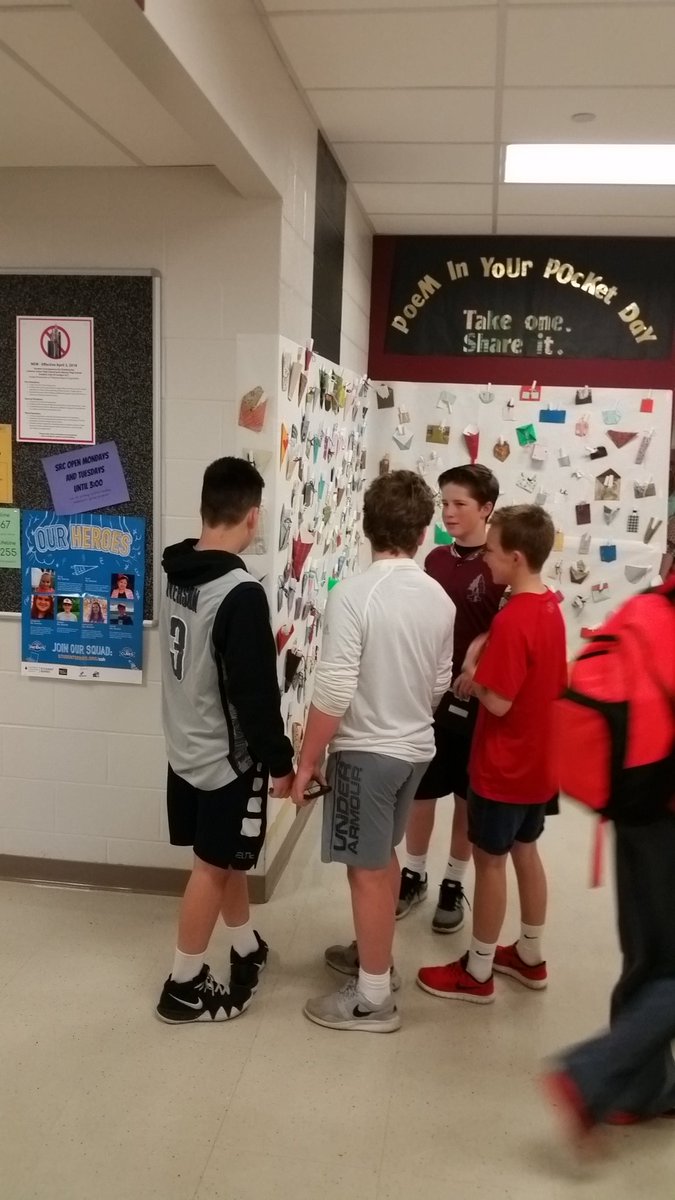 Kathy Robinson (@kathyrob7th) on Twitter photo Poem in Your Pocket Day at LJHS
<a href="/LJHS_SRC/">Jennifer Ensman</a> <a href="/The_Mr_Dalton/">Brian Dalton</a> <a href="/LJHSWarriors/">Lebanon Junior High School</a> Poem in Your Pocket Day at LJHS
<a href="/LJHS_SRC/">Jennifer Ensman</a> <a href="/The_Mr_Dalton/">Brian Dalton</a> <a href="/LJHSWarriors/">Lebanon Junior High School</a>