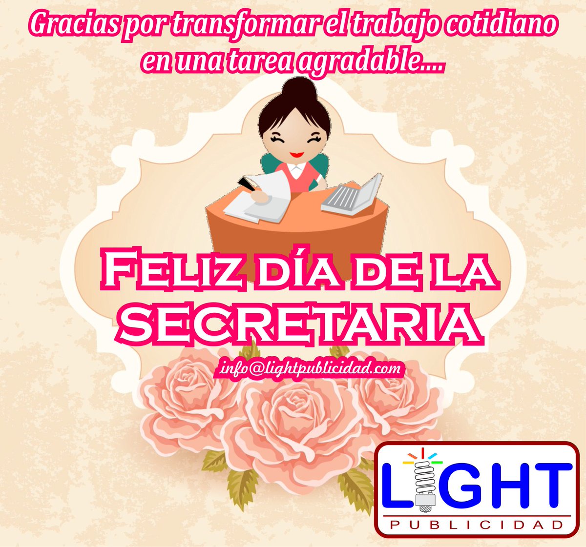 Light Publicidad On Twitter Light Publi Su Marca En Todas Partes Queremos Expresar Todo Nuestro Reconocimiento Para Aquellas Personas Que Siempre Seran Imprecindibles Para Mantener Organizada La Oficina Felicidades En Su Dia