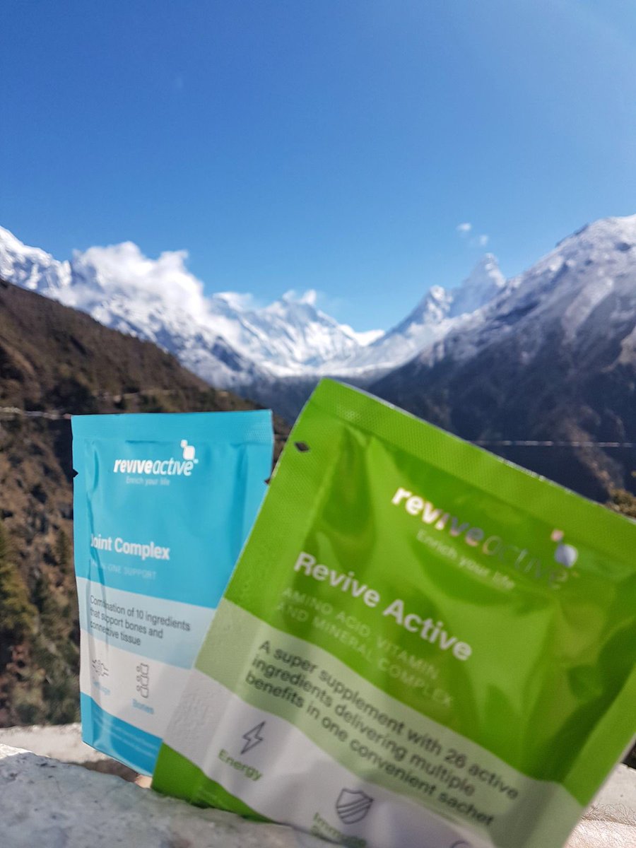 LarkinAnnmarie's tweet image. Big thanks to @ReviveActive for the sponsorship during our recent Everest Base Camp trek. It definately kept us going on the trail. Revive active every morning and joint complex in the evening. 
#ReviveActive #JointComplex #GalwayCompany #BuyIrish #Hiking