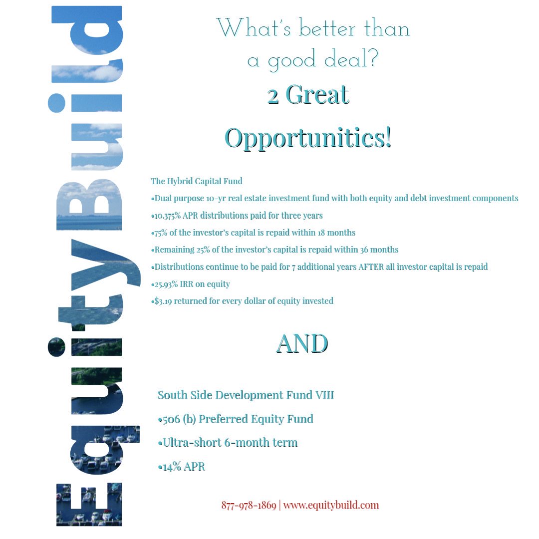 EquityBuild's tweet image. Let's connect! 877-978-1869