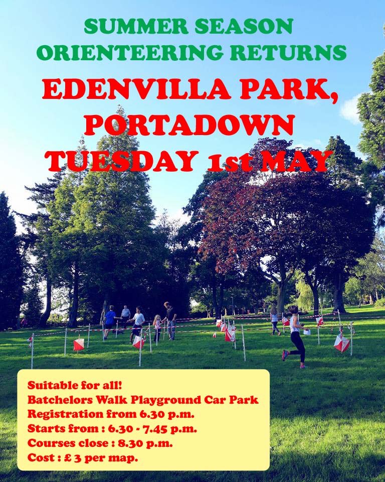 WhatsOnThere's tweet photo. Tuesday Evening Orienteering - 1st May at Edenvilla Park, Portadown. Craigavon Community Orienteers. @WOT_Armagh https://t.co/d6cq9Arbm4… https://t.co/Q7CLwo1b00