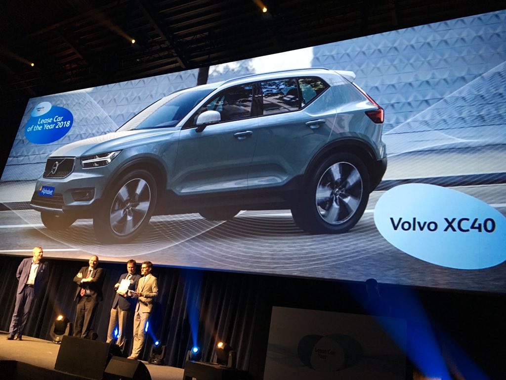 Fleet_Europe's tweet photo. The 2018 Lease Car of the Year is the #Volvo XC40, special prize of the jury for the new full #electric #Nissan Leaf. Congratulations to the winners! #LCOTY @AlphabetBE #fleet #leasing #SUV #EV https://t.co/IRzq2ltxMU