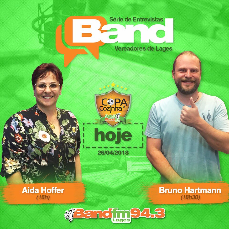 bandfmlages's tweet photo. Vereadores de Lages entrevistados desta https://t.co/iZo51njHWk @copaecozinha943 https://t.co/j5nqmvND1Q