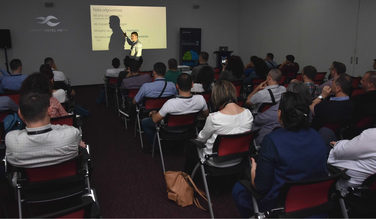 networkbih's tweet photo. Veliku zahvalnost dugujemo i našim kolegama iz @Microsoft -a, Mirad Maglić @atotovic @totipu Predrag Jelesijević, Sead Borovina, @MarinFrankovic bili ste odlični! 
#MSNetwork8 #MakeITcLoud https://t.co/5dYPAYKBzI