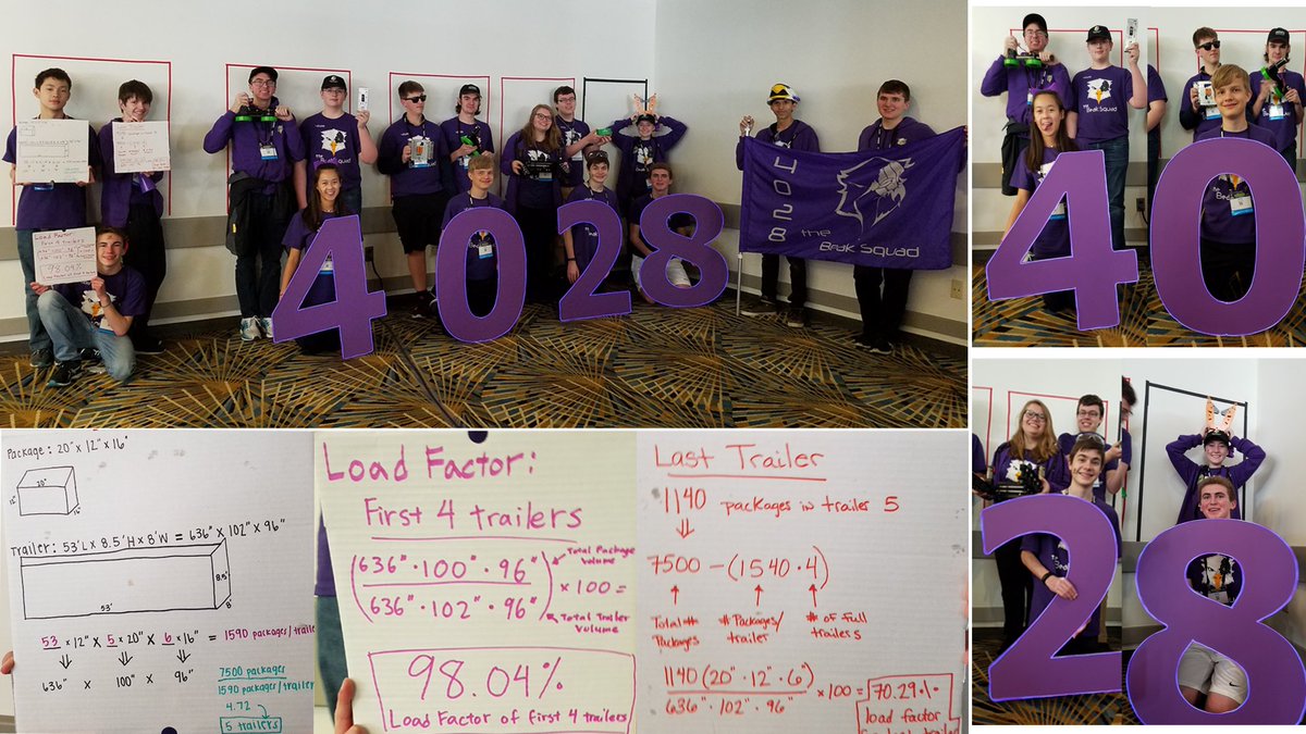 BeakSquad4028's tweet image. Here we have our 5 FedEx trailers loaded up with very precious cargo including lots of robot parts!! Some nearly full, some almost full, but all of them brimming with excitement to be competing at champs!! #OMGrobots #FedExContest #FRC4028