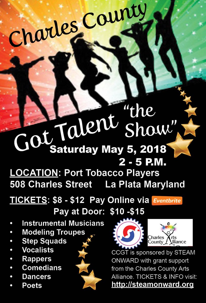 Join us at CHARLES COUNTY GOT TALENT eventbrite.com/e/charles-coun…