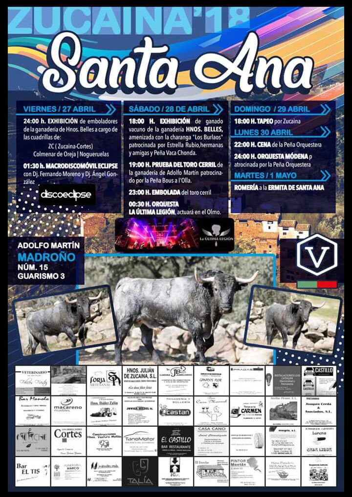 Infozucaina's tweet photo. Mañana empiezan las Fiestas de Santa Ana en #Zucaina, del 27 de abril al 1 de mayo. ¡¡¡No te las pierdas que este año prometen!!! Aquí el cartel de anuncio de las Fiestas: https://t.co/cmPJZb9ZK4