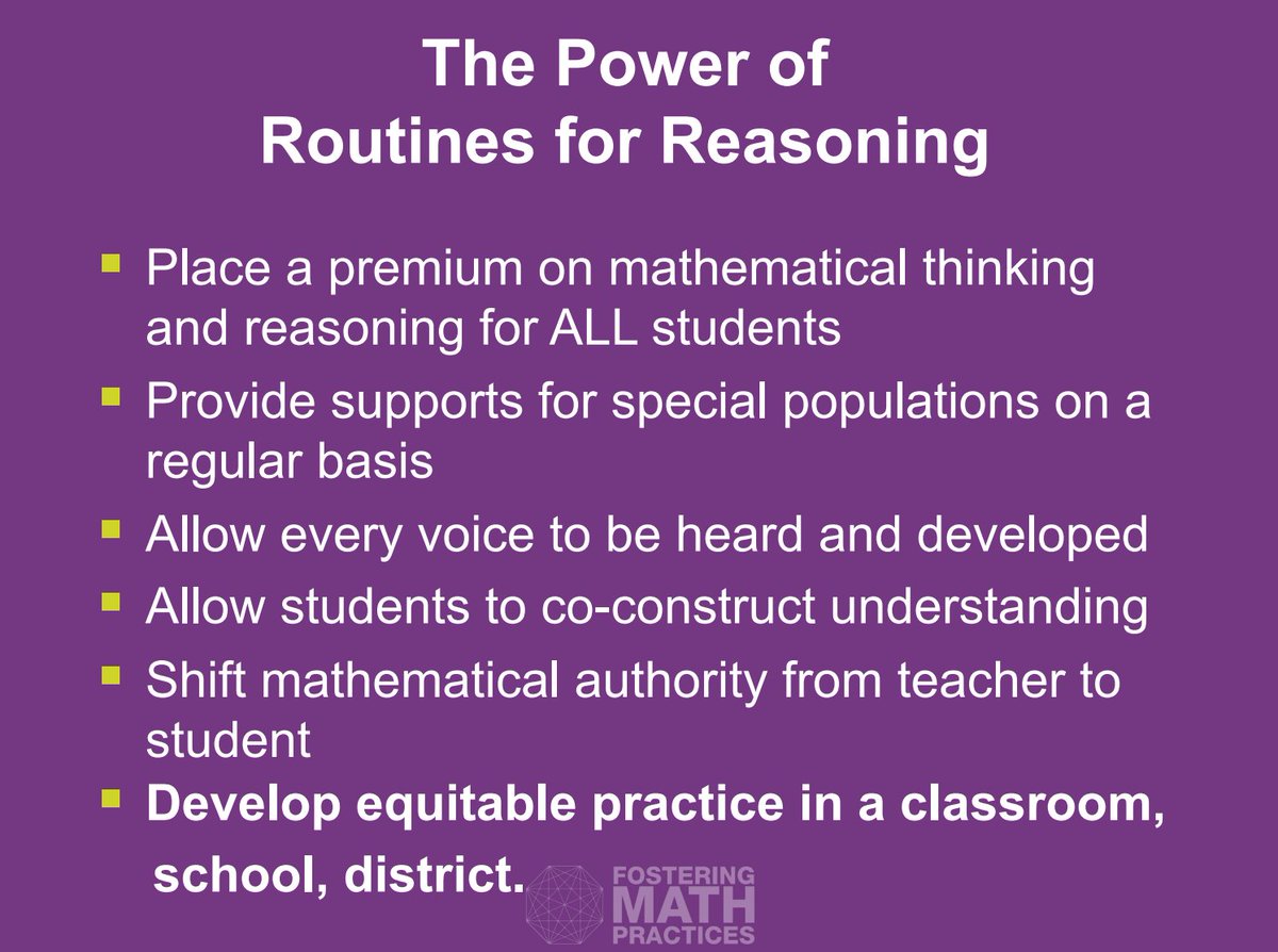 If Ss leave class just knowing the answer to a problem, we've wasted their time. That answer may never happen again. If we've developed the thinking and reasoning necessary to solve the problem, that's worth their time. 😍 <a href="/AmyLucenta/">Amy Clark Lucenta has flown to blue sky</a> <a href="/GraceKelemanik/">Grace Kelemanik (she/her)</a> #FosteringMPs #NCTMannual